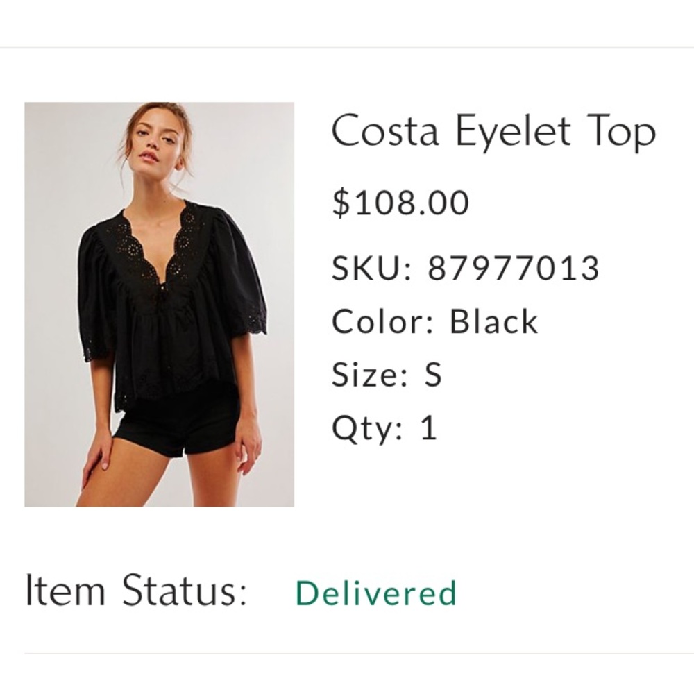 free people costa eyelet top
